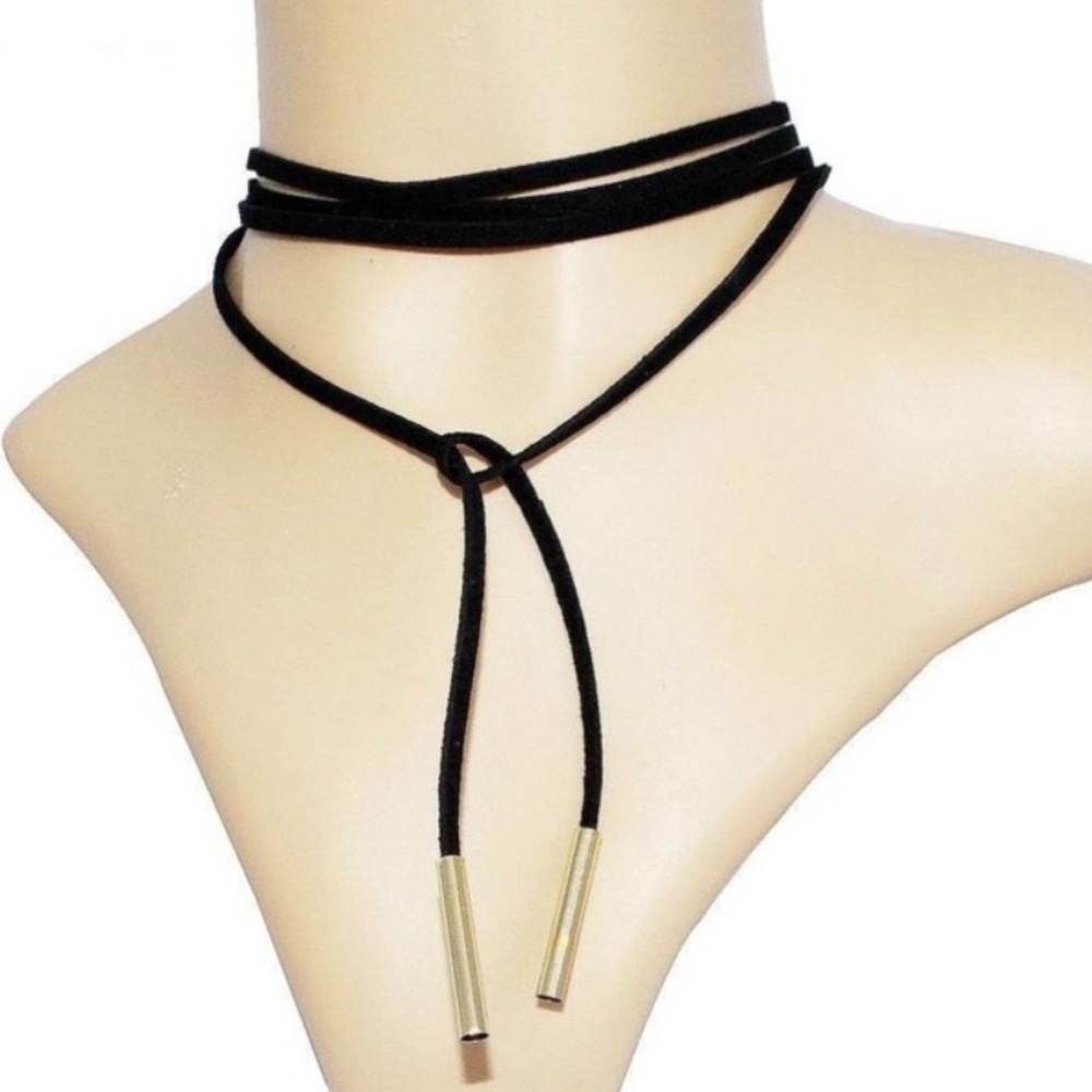🔪💥 PRICE SLASH 💥🔪 Black tie up choker necklace